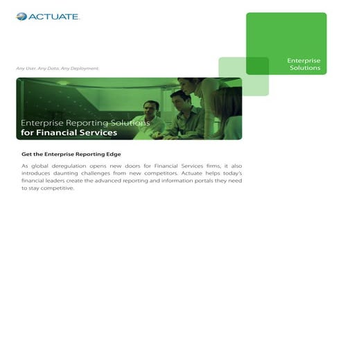 Actuate Enterprise Reporting Solutions