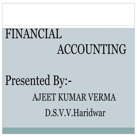 Financial accounting