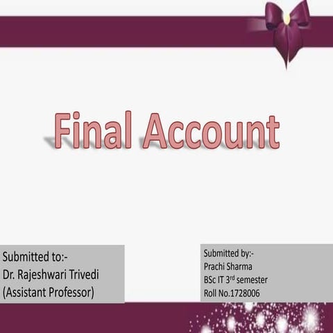 Final Accounts 