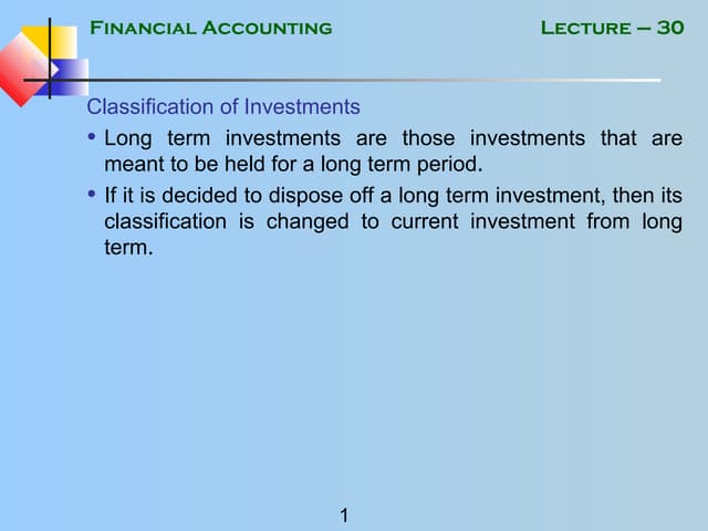 Financial accounting   mgt101 power point slides lecture 30