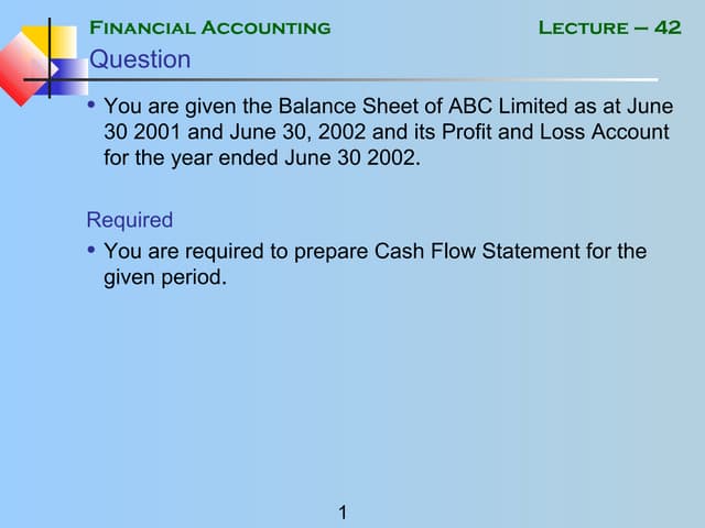 Financial accounting   mgt101 power point slides lecture 42