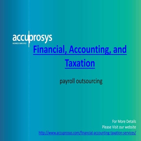 Financial, accounting and taxation services   accuprosys