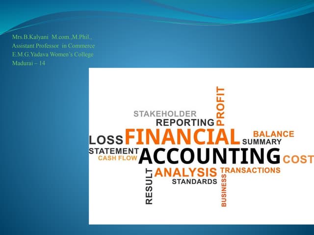 Financial Accounting Part 1