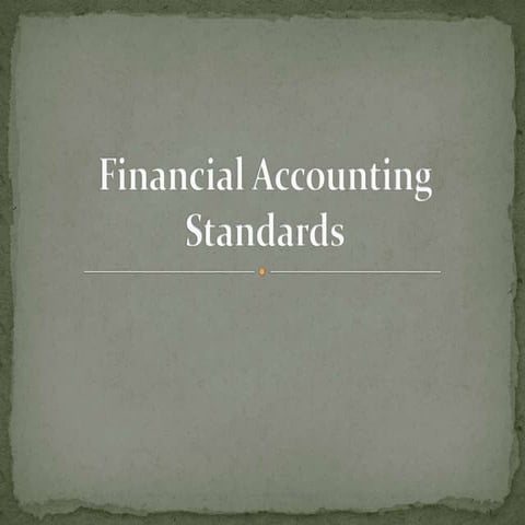 Financial accounting standards