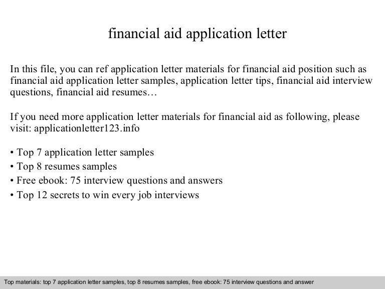 Financial Aid Request Letter from cdn.slidesharecdn.com