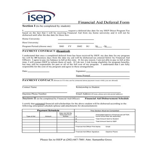 Financial aid form | PDF