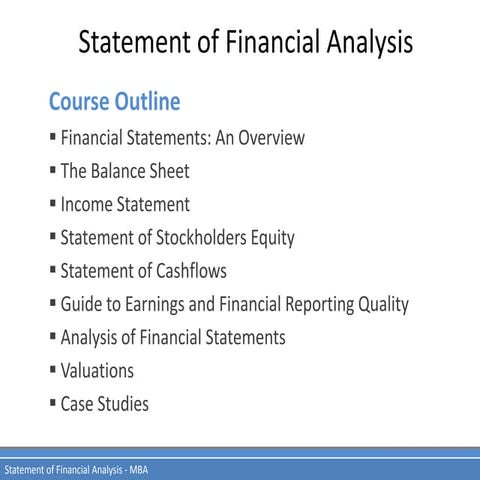 Financial analysis