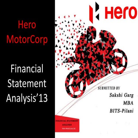 Financial analysis of Hero Motorcorp'13 ppt