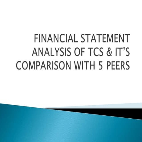 Financial analysis of Tata consultancy Services