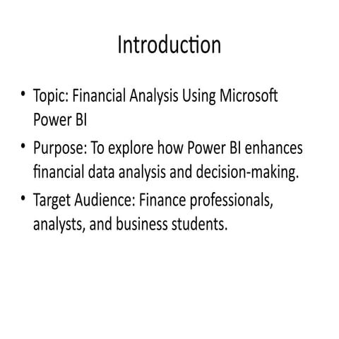 Comprehensive Financial Analysis with Power BI Dashboards | PDF