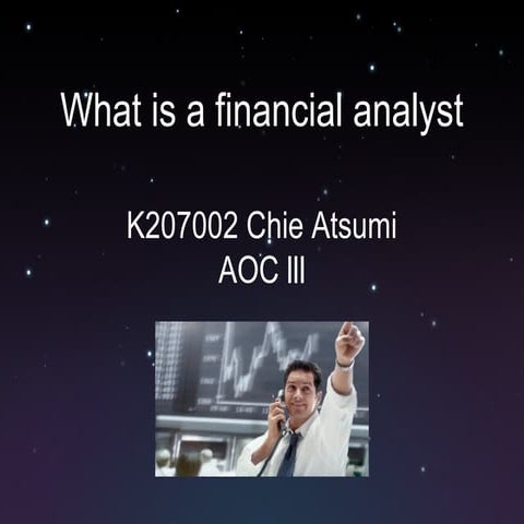 Financial analyst