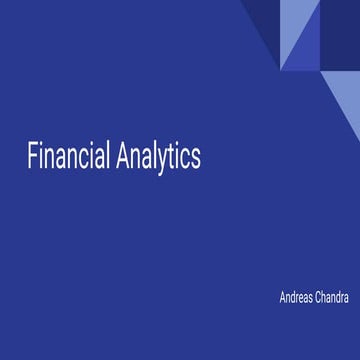 Financial analytics