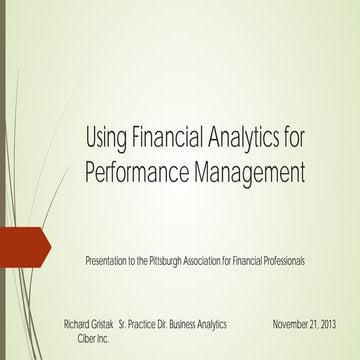 Financial Analytics   pafp 11-21-13