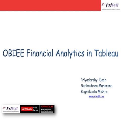 Financial Analytics in Tableau BI Stack