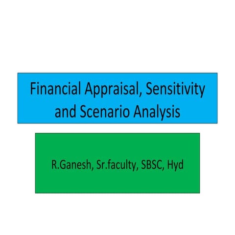 Financial appraisal techniques