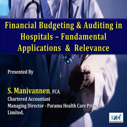 Financial budgeting for hospital