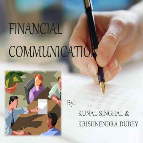 Financial communication