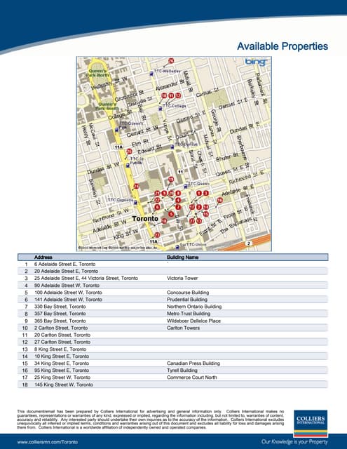 Financial core   800 to 1200 sf