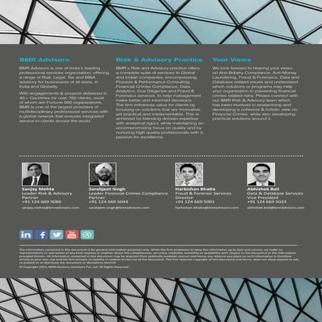 Financial crimes compliance Brochure - BMR Advisors