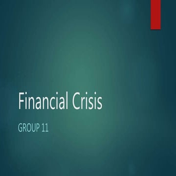 Financial crisis - The Great Depression and The Global Crisis 2008