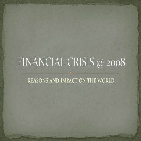 Financial crisis _2008