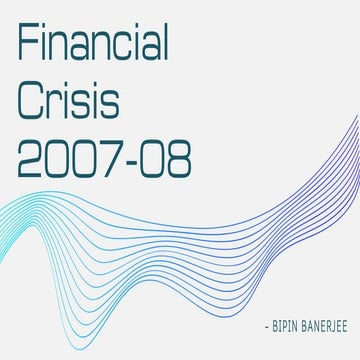 Global Financial Crisis 2007-08