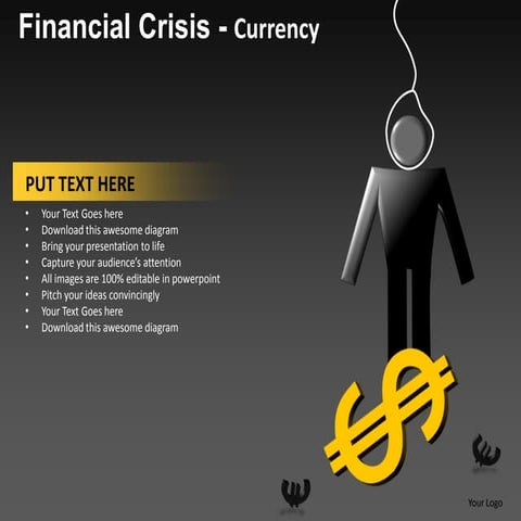 Financial crisis currency powerpoint presentation templates