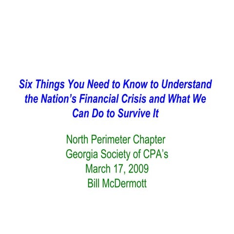 Financial Crisis N Perimeter Gscpa 032009