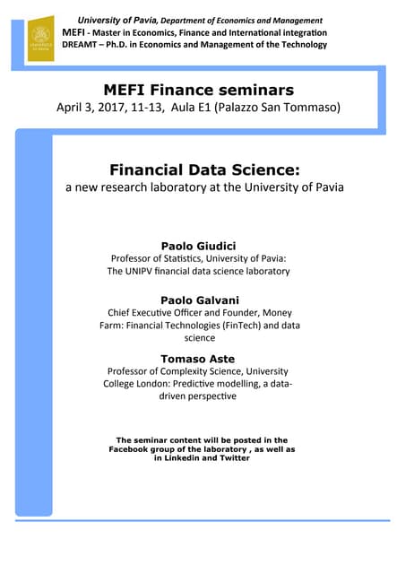 Financial data science 