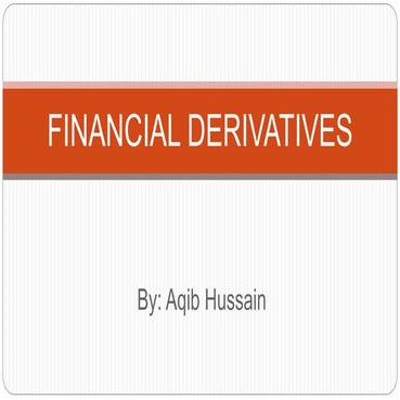 Financial Derivatives