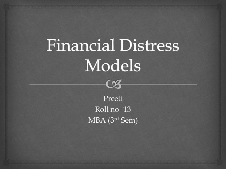 Financial Distress Model