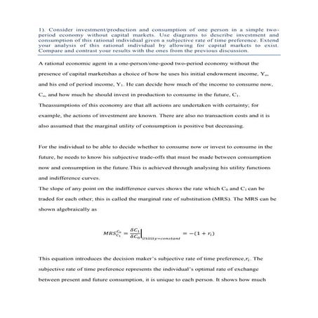Financial economics coursework 1