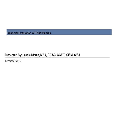 Financial Evaluation of Business Process Outsource Service Providers