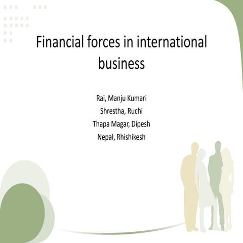 Financial forces in international business2