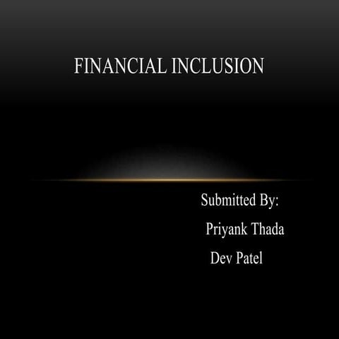Financial inclusion