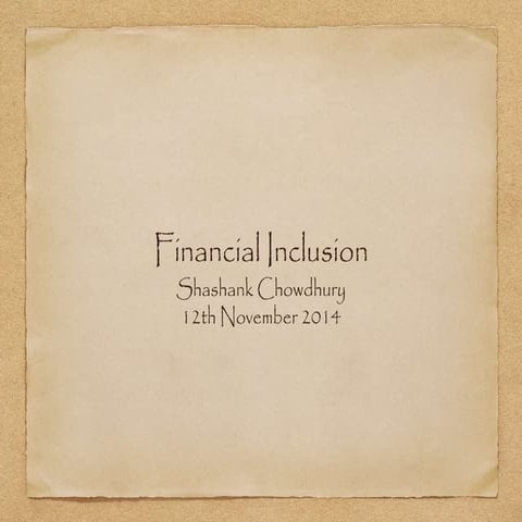Financial inclusion 27112014
