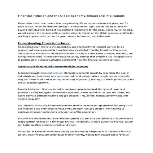 Fintech & Financial Inclusion | PDF