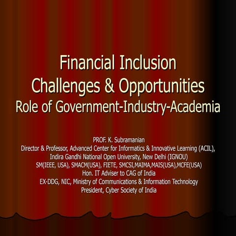 Financial inclusion cbt presentation feb 2011