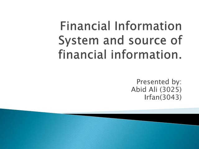 Financial Information System