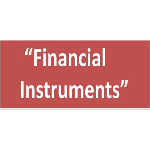 Financial instruments (finance 1)