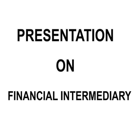 Financial intermederies