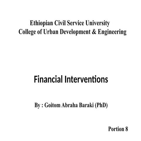 Housing Finance and Financial interventions .pptx