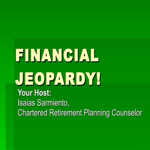 Financial Jeopardy!