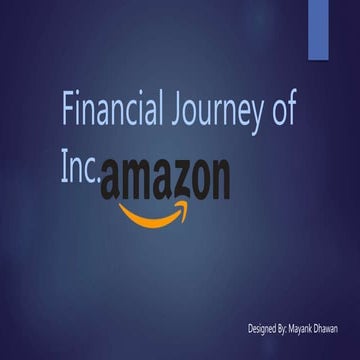 Financial journey of amazon