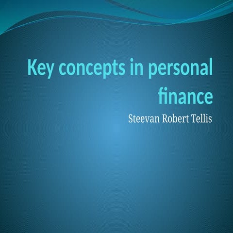 financial literacy FOR PERSONAL FINANCIAL MANAGEMENT