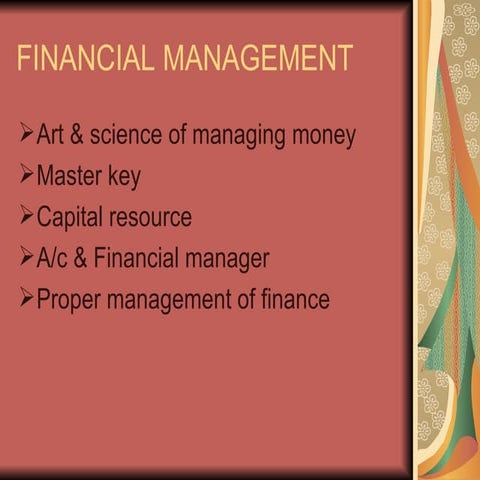 Financial management
