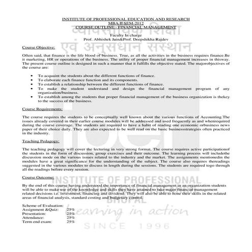 Financial management