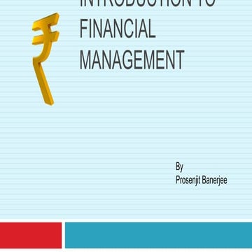 Intoduction to Financial maanagement 