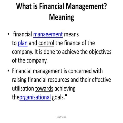 Financial management complete note