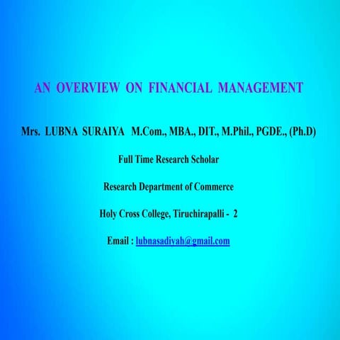 Financial management